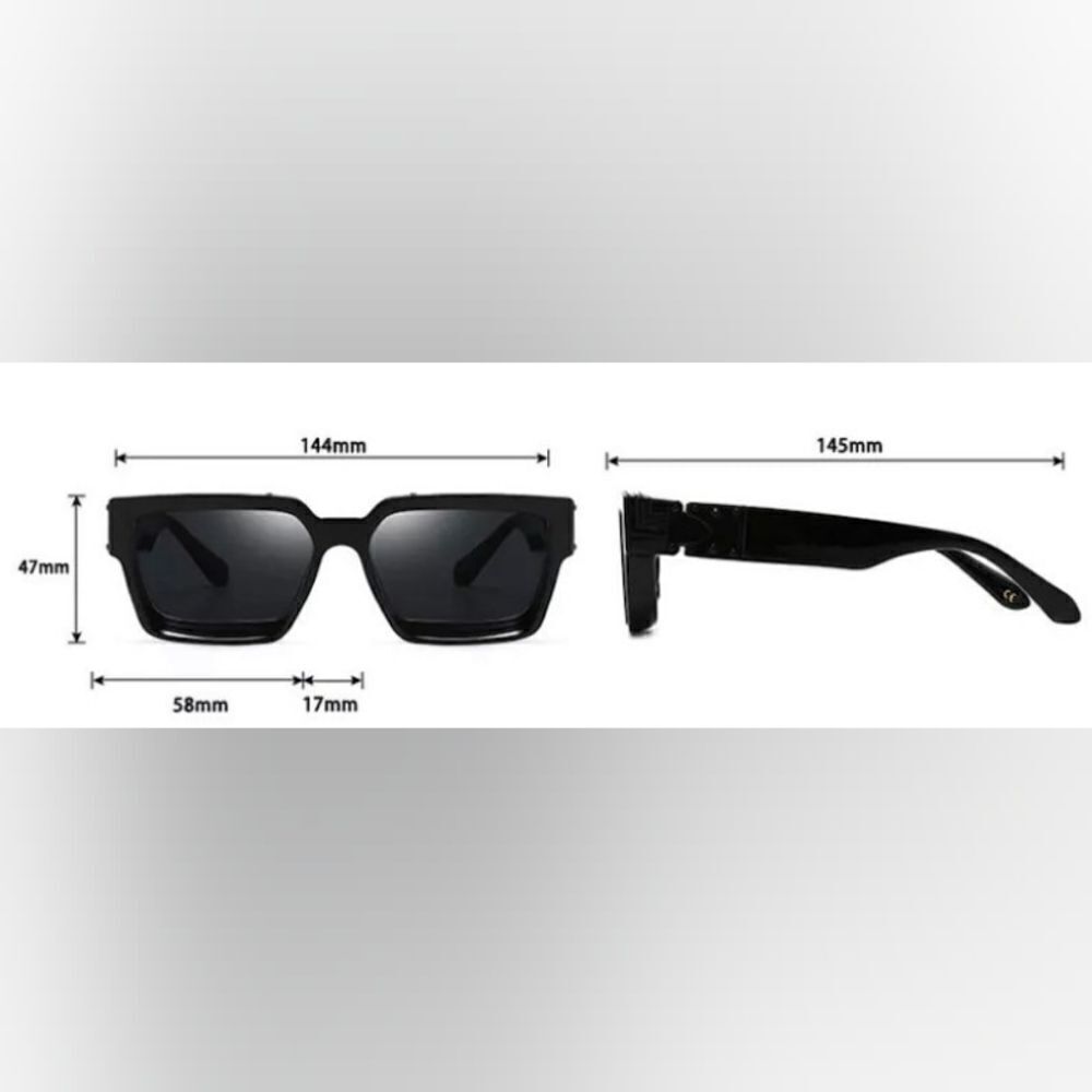 “TLM Polarized Retro Square Unisex Sunglasses - UV Protection - Minor Scratches”